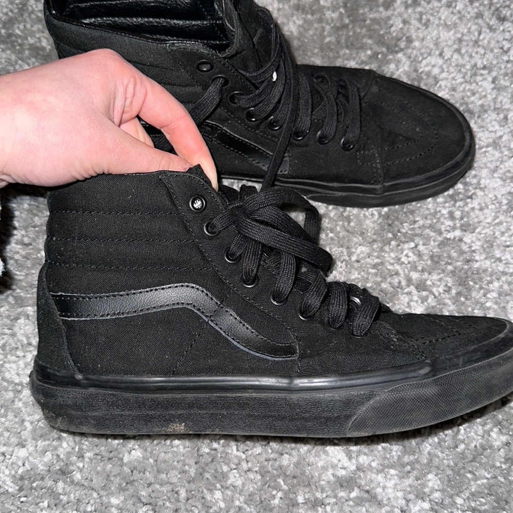 High top all black Vans